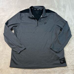 Nike Golf Dri Fit Gray 1/4 Zip Long Sleeve Pullover Shirt Athletic Training